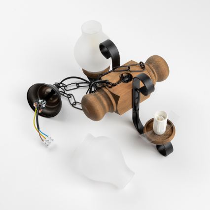 Brilagi - Luster na reťazi RUSTIC 2xE14/40W/230V buk