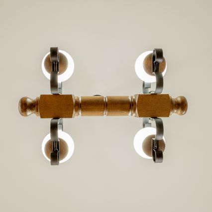 Brilagi - Luster na reťazi RUSTIC 4xE14/40W/230V buk/orech