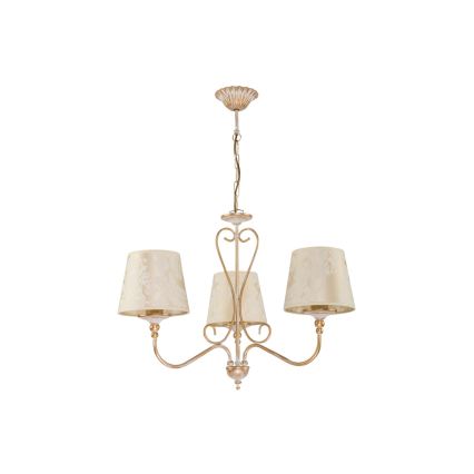 Brilagi - Luster na reťazi SONIA 3xE27/15W/230V, priemer 64 cm, krémová/patina