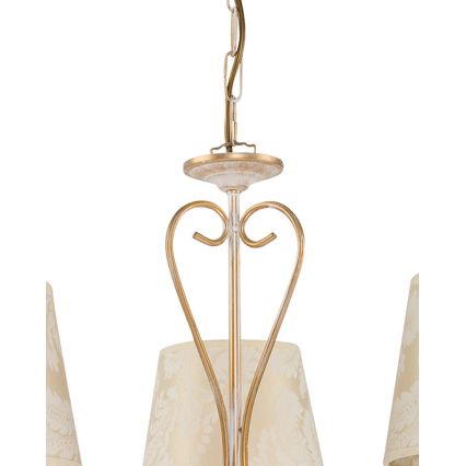 Brilagi - Luster na reťazi SONIA 3xE27/15W/230V, priemer 64 cm, krémová/patina