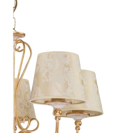 Brilagi - Luster na reťazi SONIA 5xE27/15W/230V pr. 64 cm krémová/patina