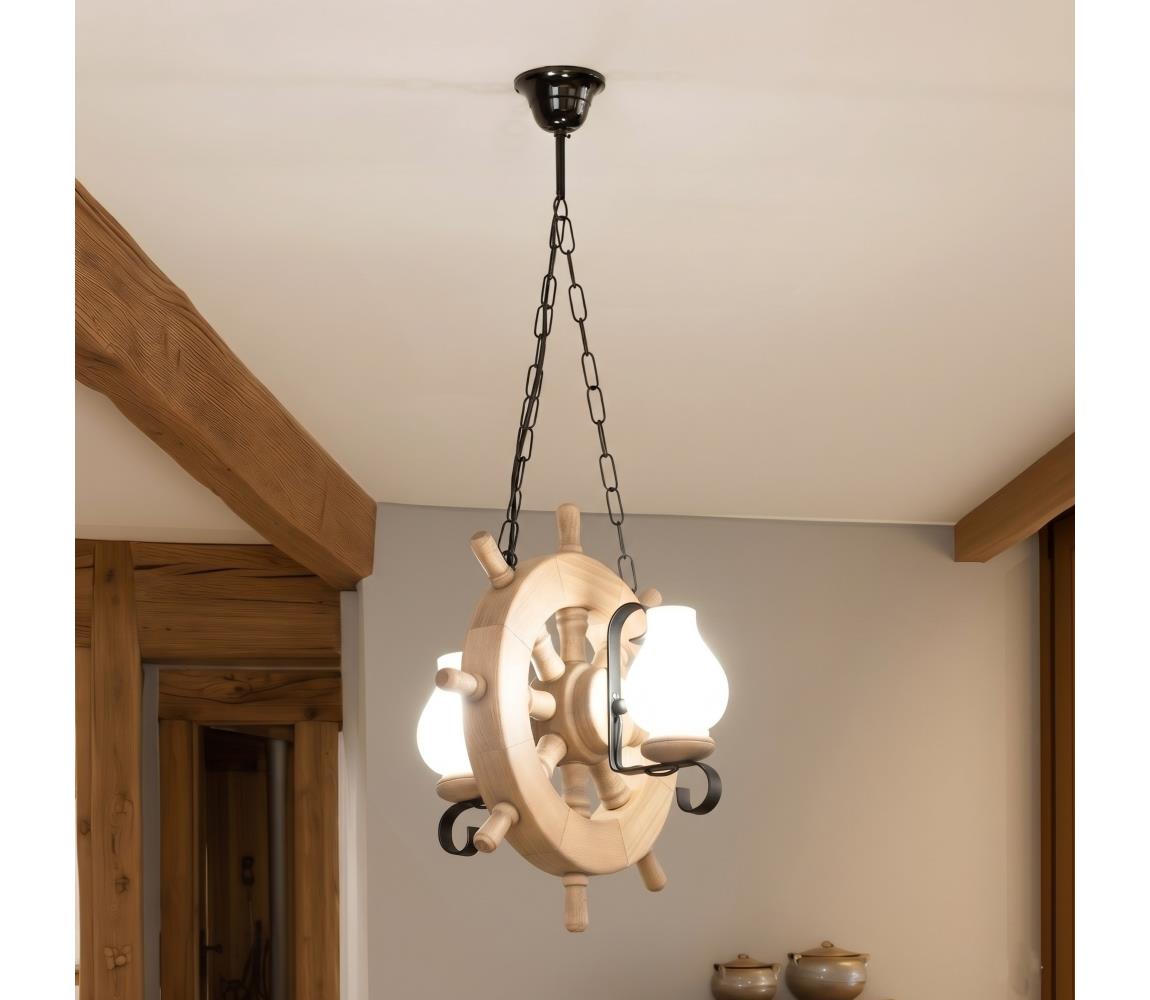 Brilagi - Luster na reťazi TIMONA 2xE14/40W/230V dub EX-01098