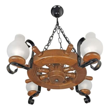 Brilagi - Luster na reťazi TIMONA 4xE14/40W/230V buk/orech