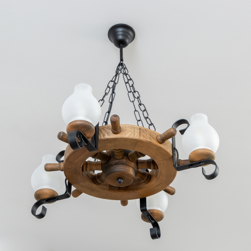 Brilagi - Luster na reťazi TIMONA 4xE14/40W/230V pr. 50 cm buk