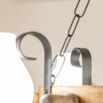 Brilagi - Luster na reťazi TIMONA 4xE14/40W/230V pr. 50 cm buk