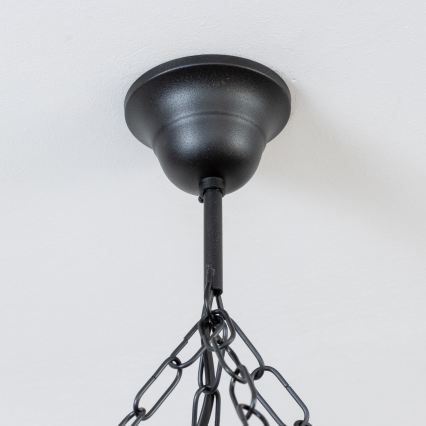 Brilagi - Luster na reťazi TIMONA 8xE14/40W/230V priemer 70 cm buk/orech