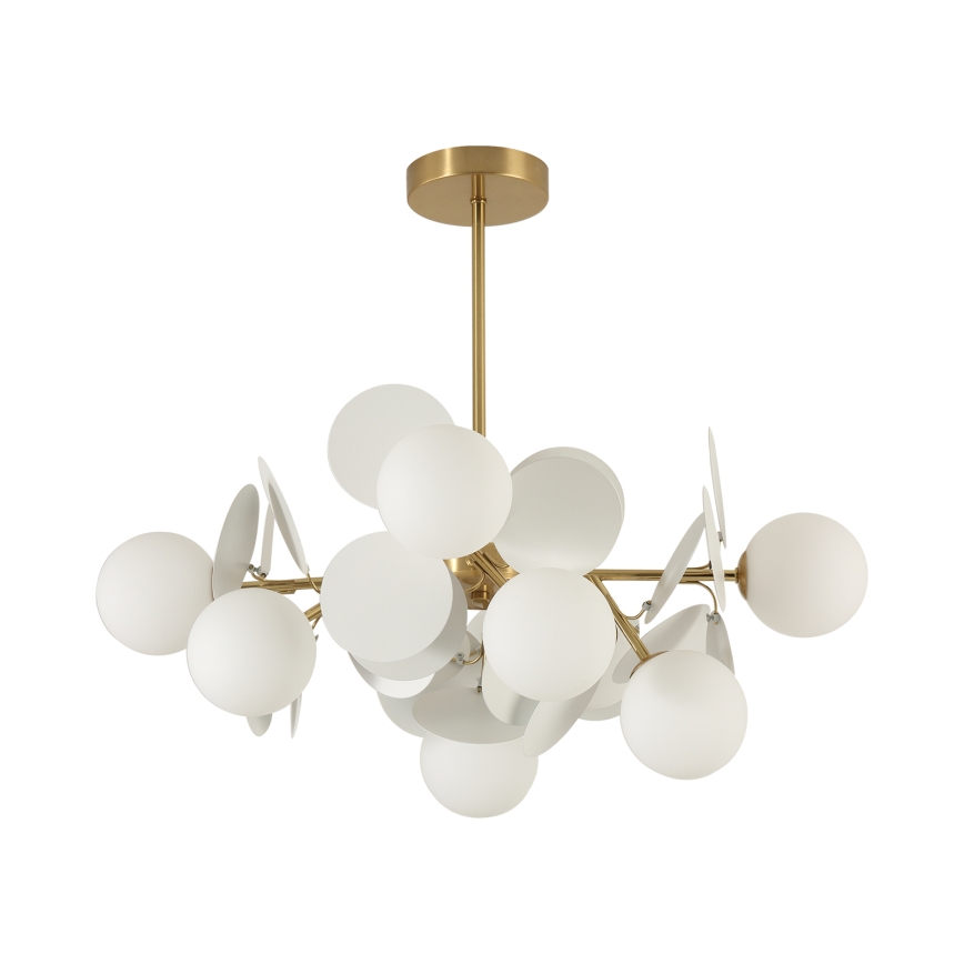 Brilagi - Luster na tyči BALMO 8xG9/9W/230V pr. 60 cm zlatá/biela