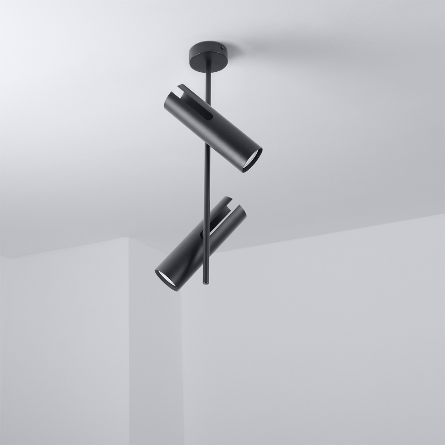 Brilagi - Luster na tyči BRANCH 2xGU10/30W/230V čierna