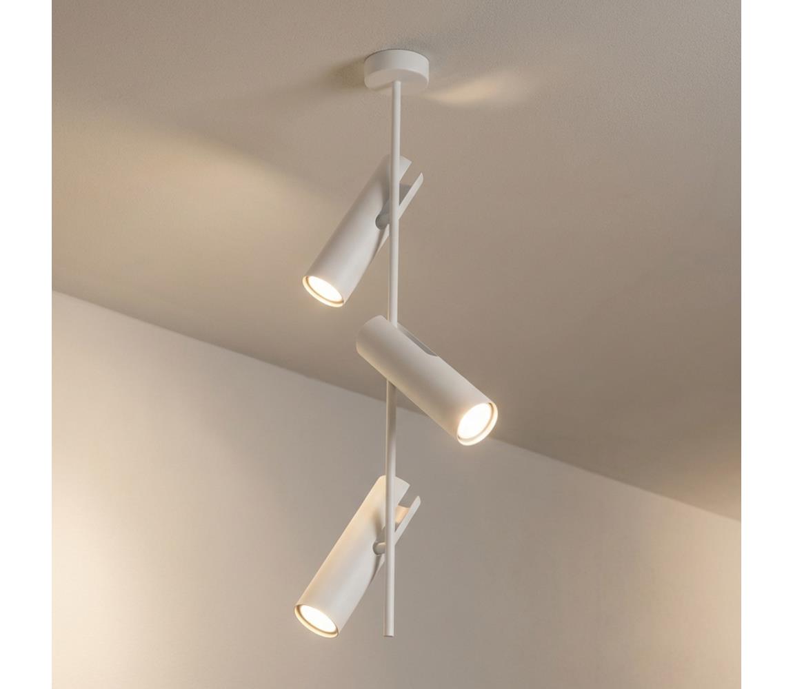 Brilagi - Luster na tyči BRANCH 3xGU10/30W/230V biela WO-N10-03-WHT-OEM