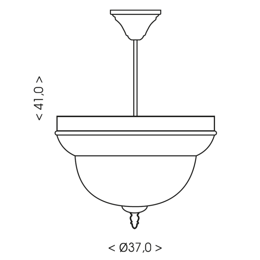 Brilagi - Luster na tyči DAHLIA 3xE27/40W/230V priemer 37 cm mosadz