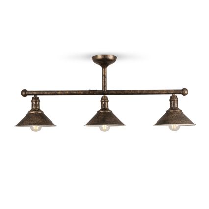 BRILAGI - Luster na tyči FORGE 3xE27/60W/230V patina/medená
