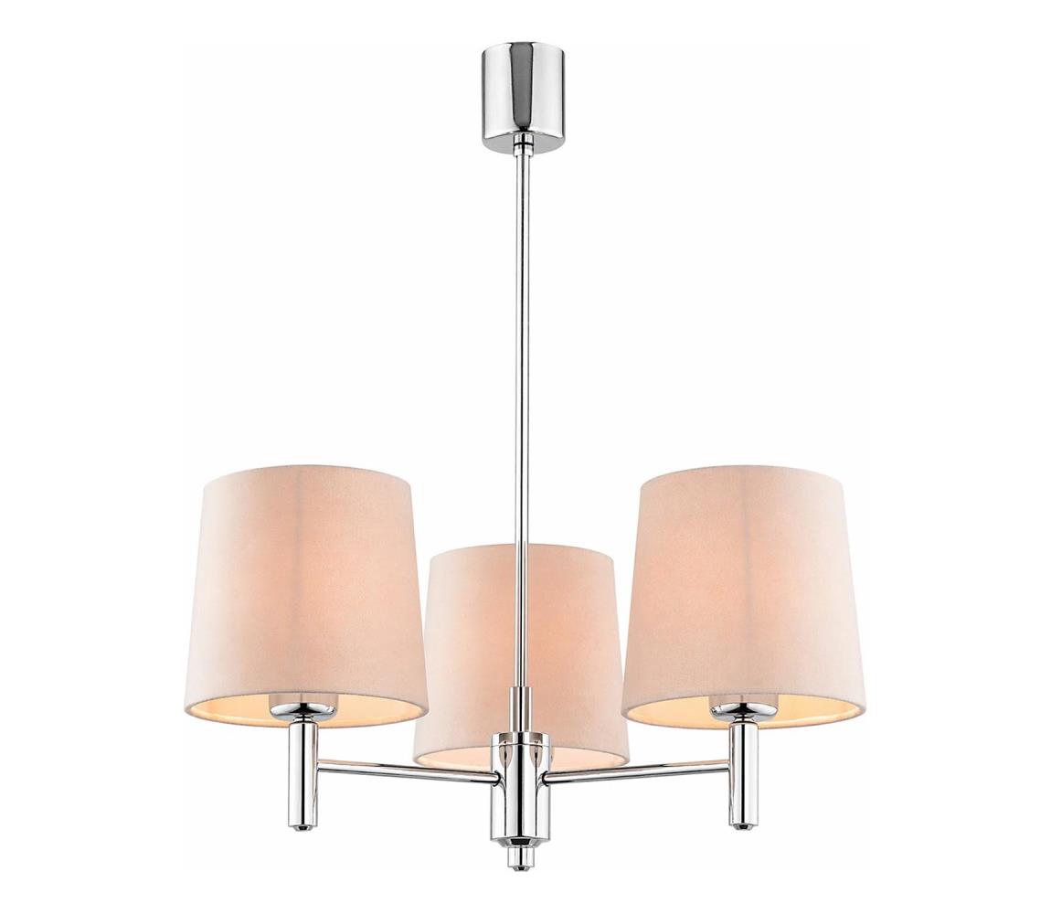 Brilagi - Luster na tyči MONTE 3xE27/60W/230V béžová/lesklý chróm 8590828053507