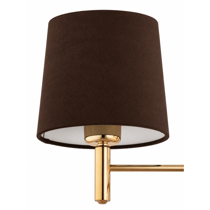 Brilagi - Luster na tyči MONTE 3xE27/60W/230V hnedá/zlatá