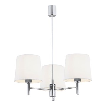 Brilagi - Luster na tyči MONTE 3xE27/60W/230V krémová/lesklý chróm