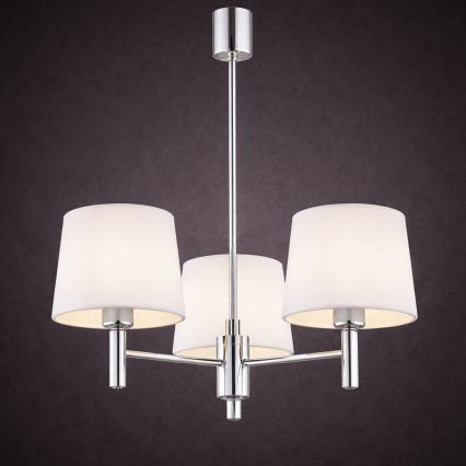 BRILAGI - Luster na tyči MONTE 3xE27/60W/230V krémová/lesklý chróm
