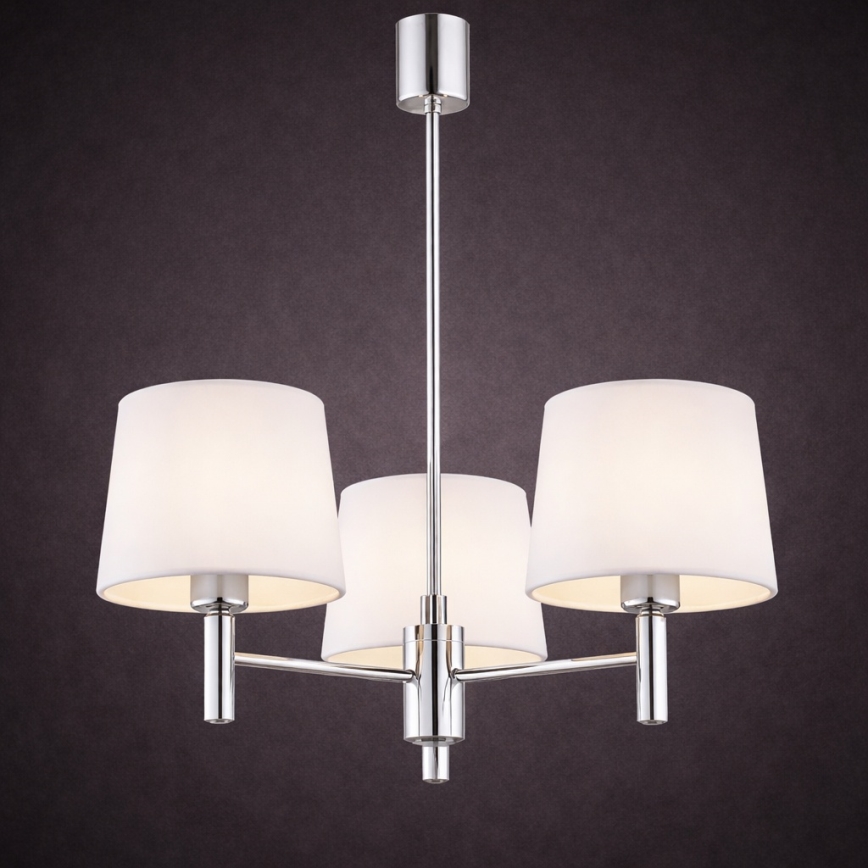 BRILAGI - Luster na tyči MONTE 3xE27/60W/230V krémová/lesklý chróm