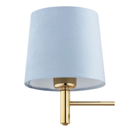 Brilagi - Luster na tyči MONTE 3xE27/60W/230V modrá/zlatá