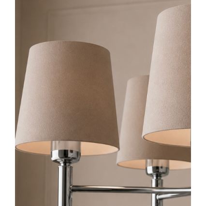 Brilagi - Luster na tyči MONTE 5xE27/60W/230V béžová/lesklý chróm
