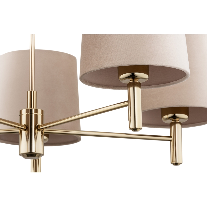Brilagi - Luster na tyči MONTE 5xE27/60W/230V béžová/zlatá