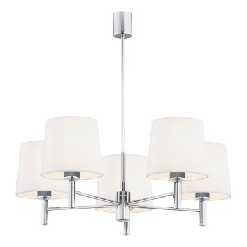 Brilagi - Luster na tyči MONTE 5xE27/60W/230V krémová/lesklý chróm
