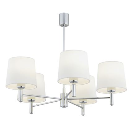 Brilagi - Luster na tyči MONTE 5xE27/60W/230V krémová/lesklý chróm
