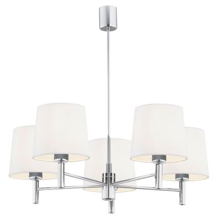 Brilagi - Luster na tyči MONTE 5xE27/60W/230V krémová/lesklý chróm