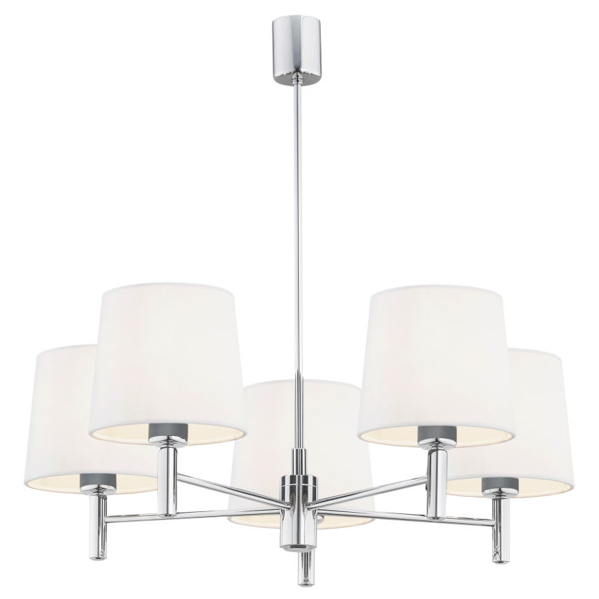 Brilagi - Luster na tyči MONTE 5xE27/60W/230V krémová/lesklý chróm