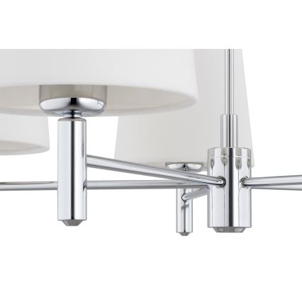 Brilagi - Luster na tyči MONTE 5xE27/60W/230V krémová/lesklý chróm