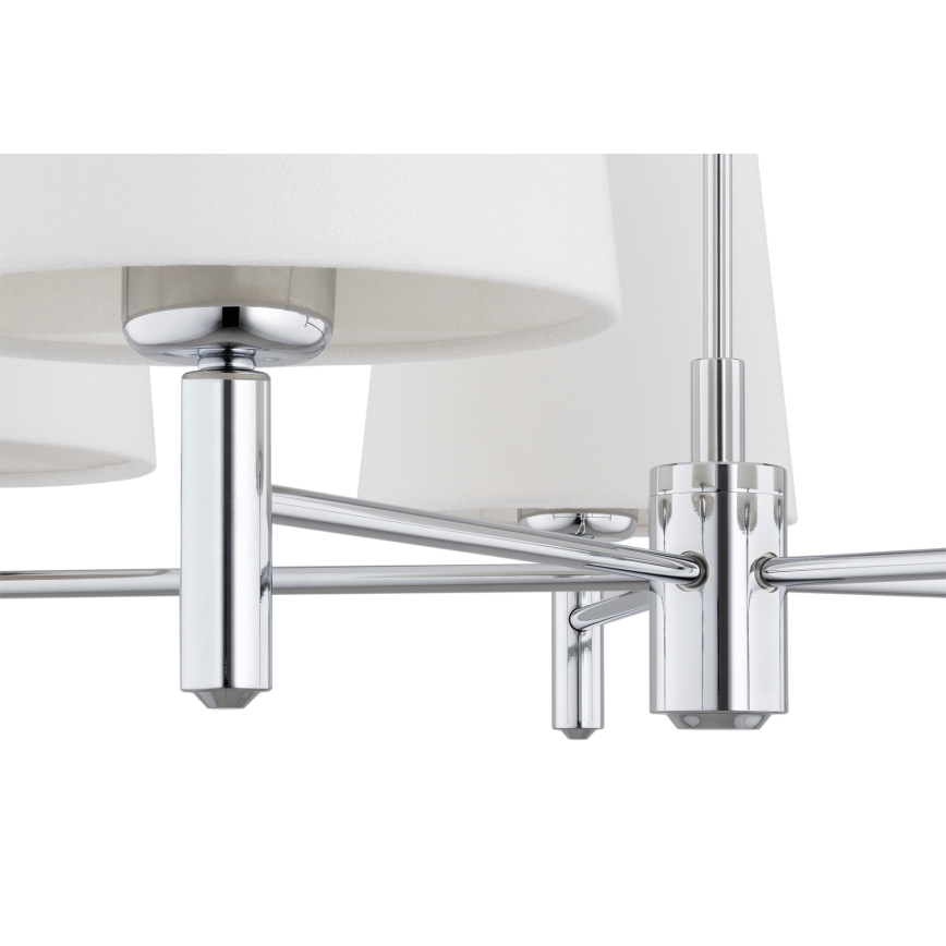 Brilagi - Luster na tyči MONTE 5xE27/60W/230V krémová/lesklý chróm