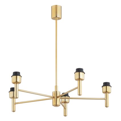 Brilagi - Luster na tyči MONTE 5xE27/60W/230V modrá/zlatá