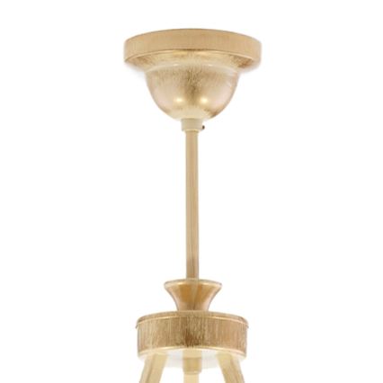 Brilagi - Luster na tyči SAPHIRE 3xE27/15W/230V pr. 66 cm krémová/zlatá/patina