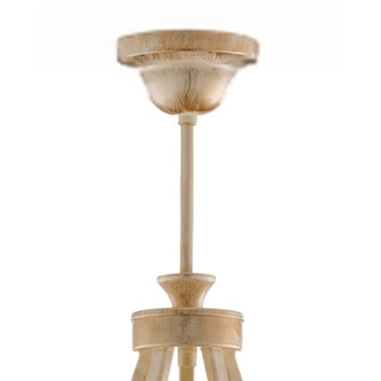 Brilagi - Luster na tyči SAPHIRE 5xE27/15W/230V priemer 66 cm krémová/zlatá/patina