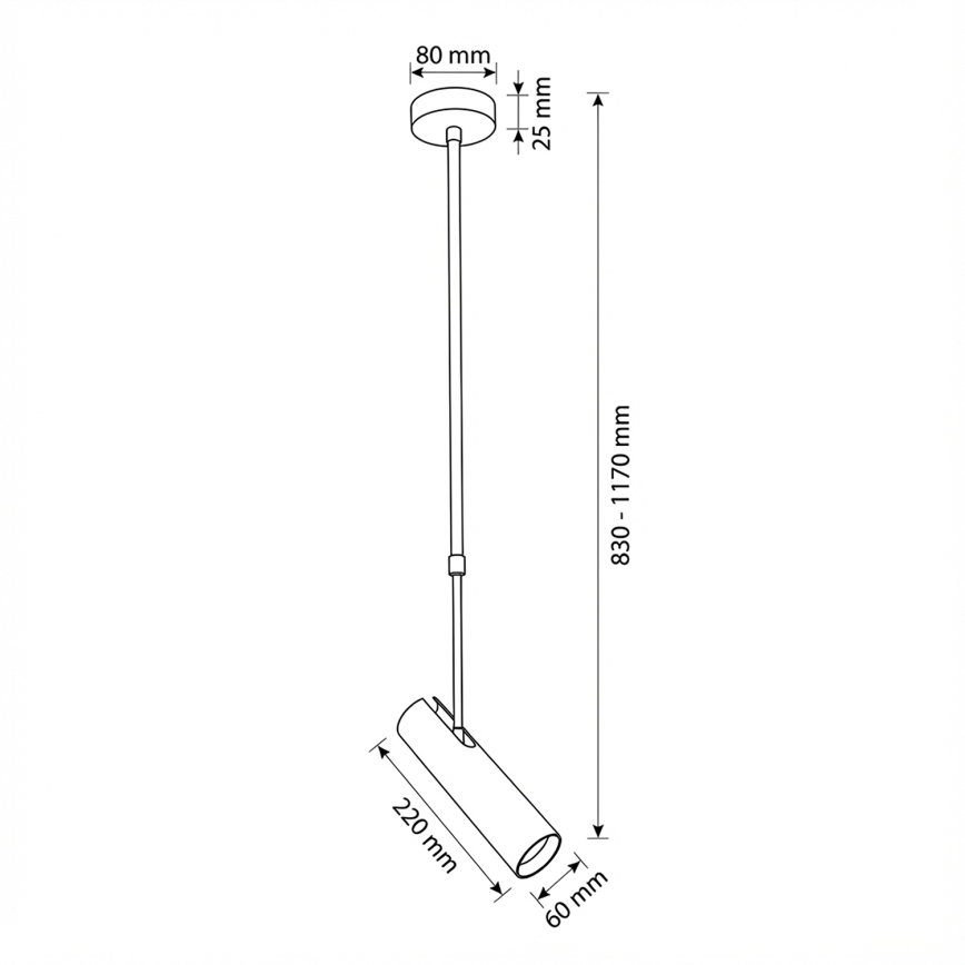 Brilagi - Luster na tyči SELE 1xGU10/30W/230V béžová