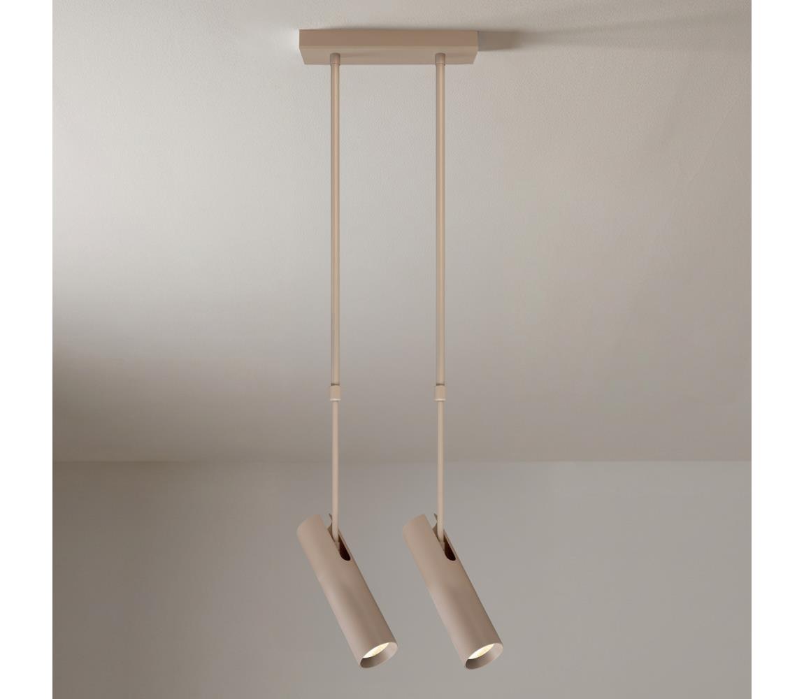 Brilagi - Luster na tyči SELE 2xGU10/30W/230V béžová WO-TELE-02-BEI-OEM