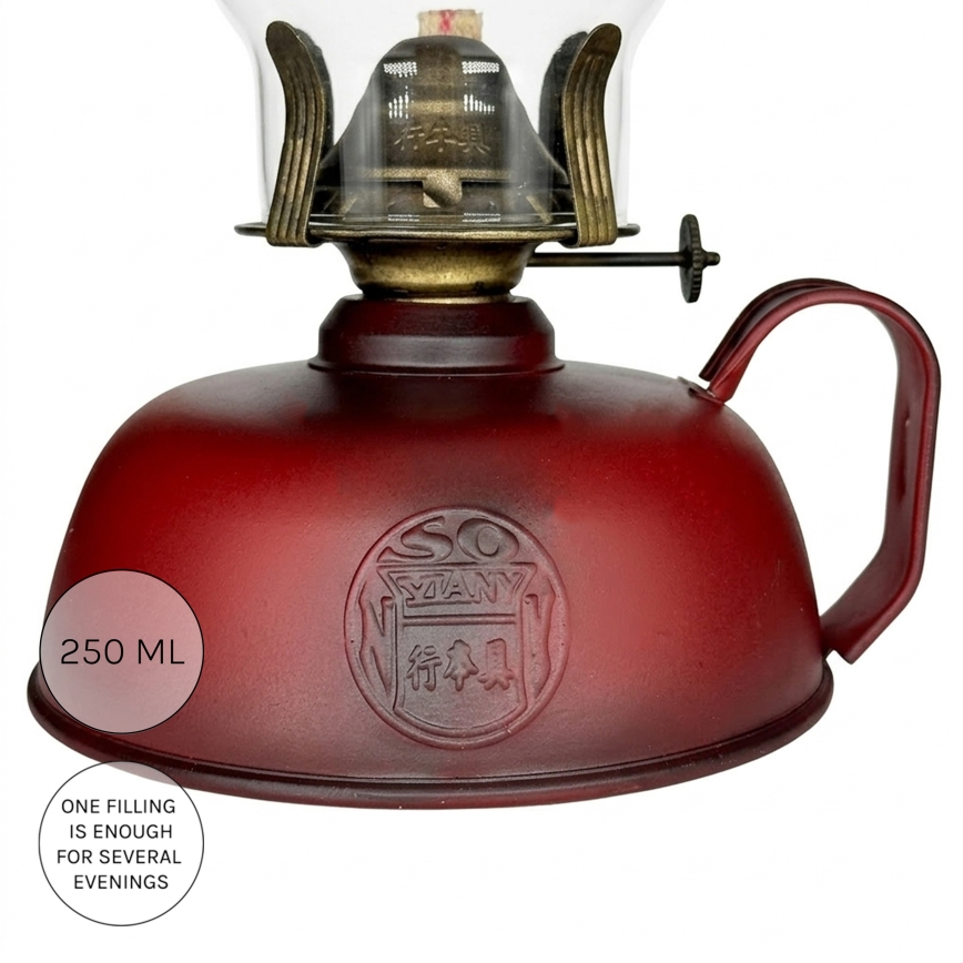 Brilagi - MERLIN petrolejová lampa, červená