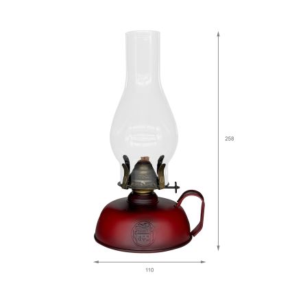 Brilagi - MERLIN petrolejová lampa, červená