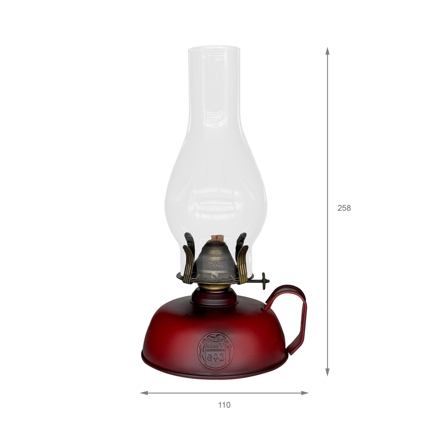 Brilagi - MERLIN petrolejová lampa, červená
