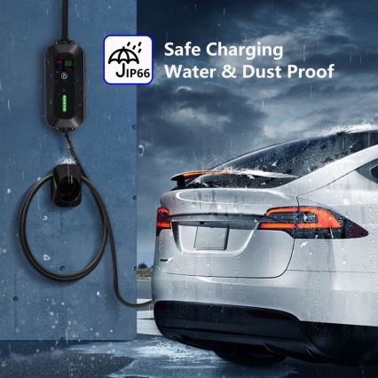 Brilagi - Cestovná nabíjacia stanica EV pre elektromobily FAST AC Type 2 16A/380V 11kW + zástrčka 230V, 3,7kW 5m + puzdro