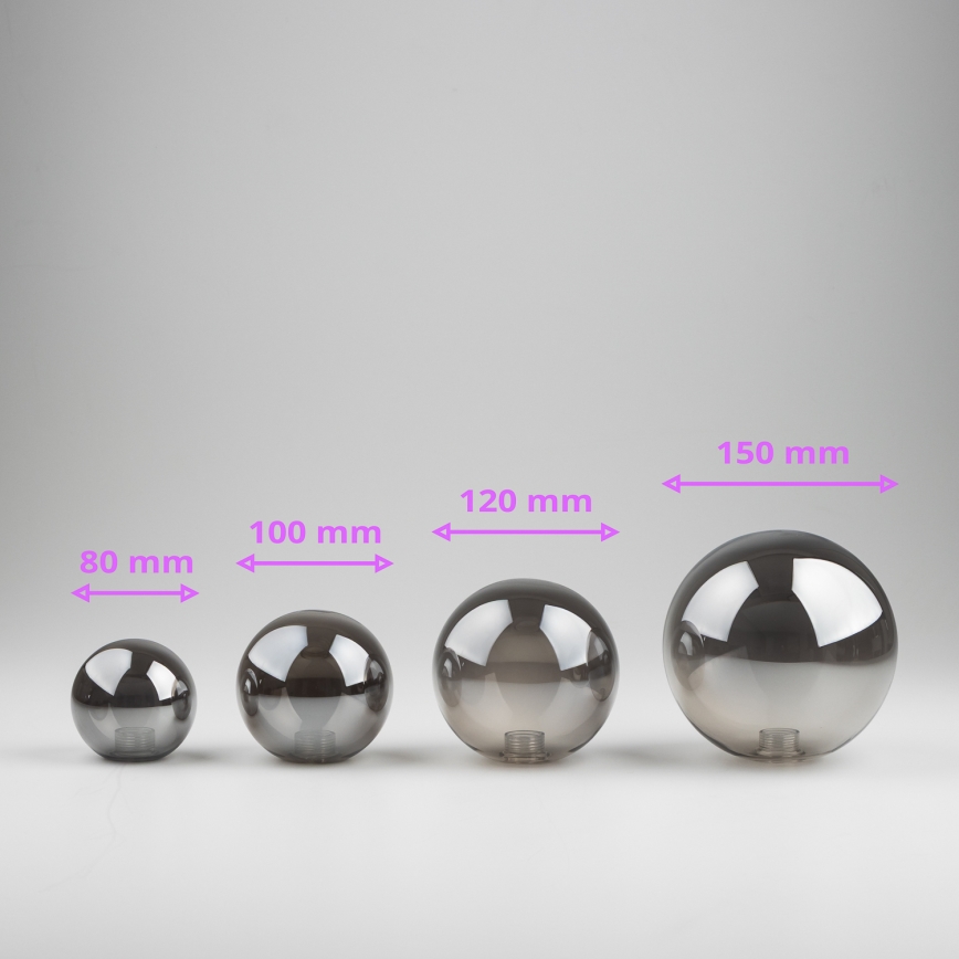 Brilagi - Náhradné sklo k lustru, nástennému svietidlu a lampe MISTEL, MILLA pr. 8 cm dymová