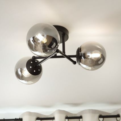 Brilagi - Náhradné sklo k lustru a lampe MALIVA E14 pr. 13 cm dymové