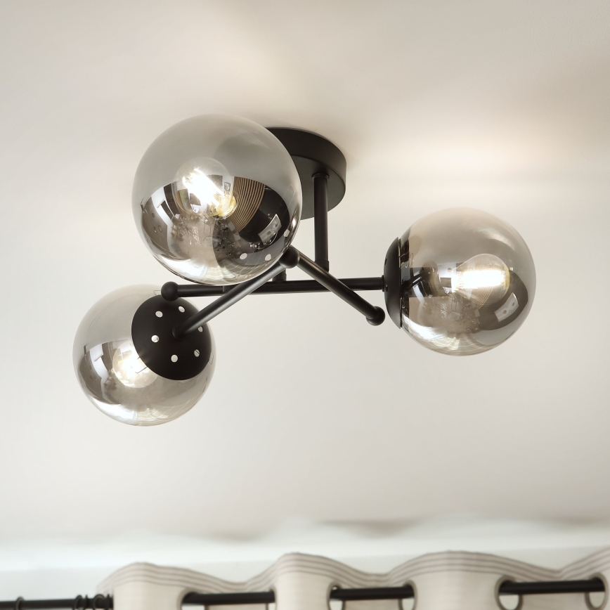 Brilagi - Náhradné sklo k lustru a lampe MALIVA E14 pr. 13 cm dymové