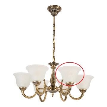 Brilagi - Náhradné sklo k lustru a nástennej lampe CLASSIC E14 pr. cm biela