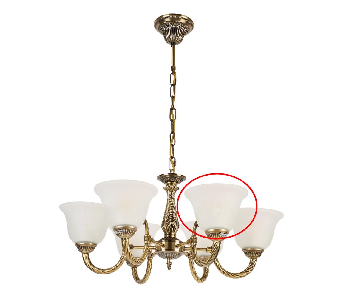 Brilagi - Náhradné sklo k lustru a nástennej lampe CLASSIC E14 pr. cm biela bg72843