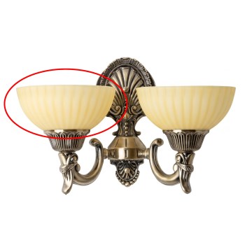 Brilagi - Náhradné sklo k nástennej lampe CLASSIC E14 pr. 16 cm béžové