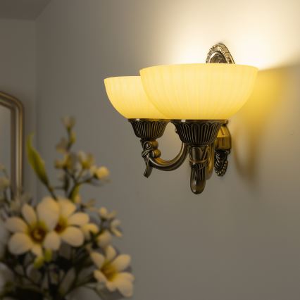 BRILAGI - Náhradné sklo k nástennej lampe CLASSIC E14 pr. 16 cm béžové