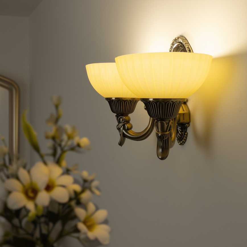 BRILAGI - Náhradné sklo k nástennej lampe CLASSIC E14 pr. 16 cm béžové