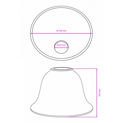 BRILAGI - Náhradné sklo ku lustru a nástennému svietidlu CLASSIC E14 pr. 11 cm biele