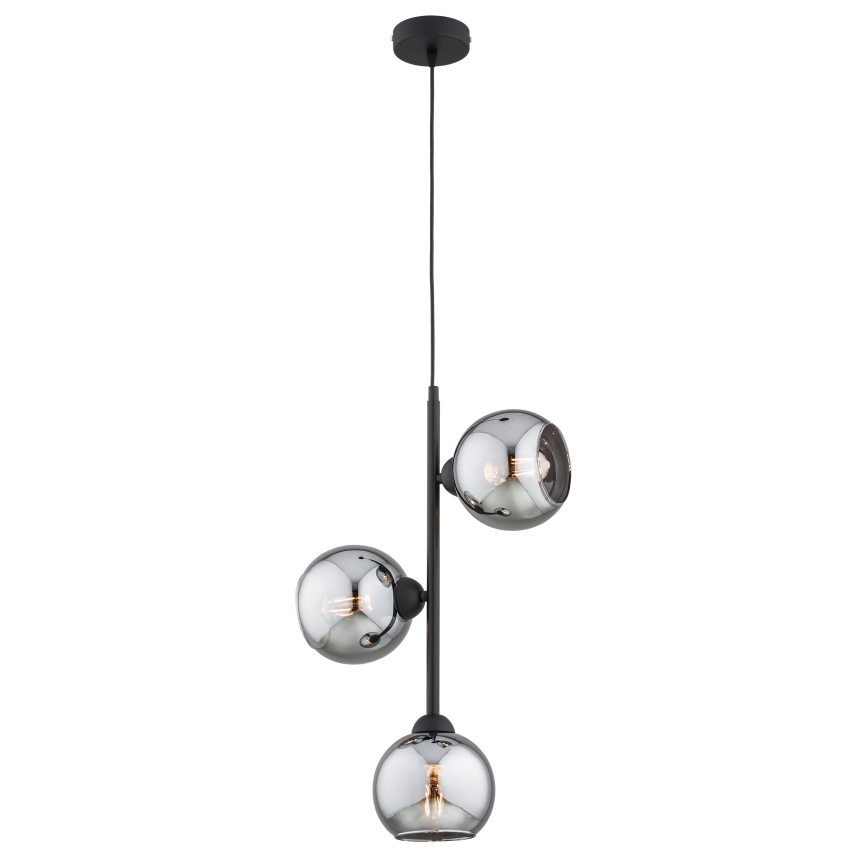 Brilagi - Náhradné sklo pre luster DIOR E27, priemer 15 cm, dymovo sivé