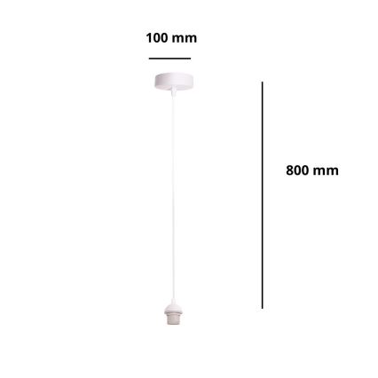 Brilagi - Napájací kábel PARTY 1xE27/60W/230V, priemer 10 cm, biela