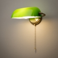 Brilagi - Nástenná lampa BANK OFFICE 1xE27/60W/230V mosadz/zelená